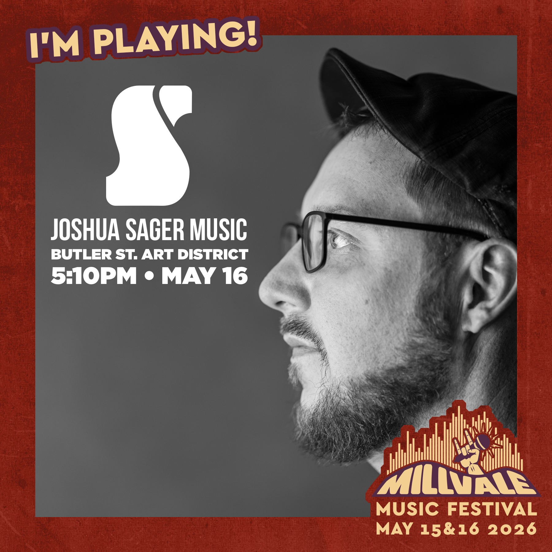 Joshua Sager is a one-man-band live looper from Pittsburgh PA, Performing at the Millvale Music Festival on May 16th at 5:10pm